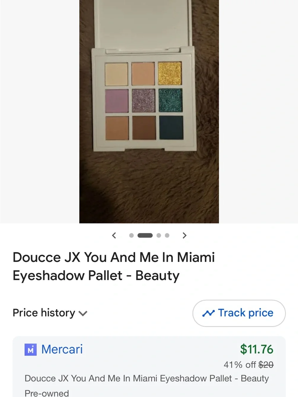 Doucce You And Me In Miami Eyeshadow Palette — Pink, Gold, Teal, Brown, Navy
